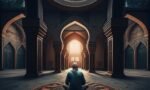 man-praying-inside-beautifully-structured-mosque