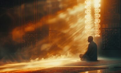 muslim-man-praying-mosque-with-sunlight-rays-background