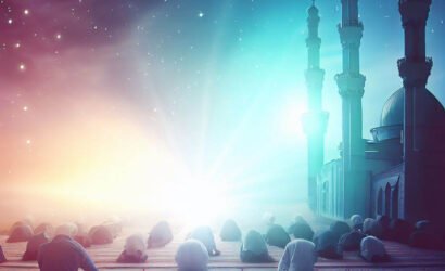 painting-mosque-with-blue-sky-person-kneeling-their-knees