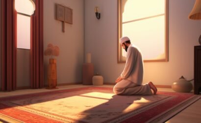 view-3d-place-with-mat-praying