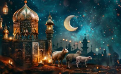 painting-sheep-mosque-with-moon-background